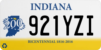 IN license plate 921YZI