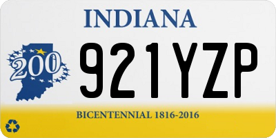 IN license plate 921YZP