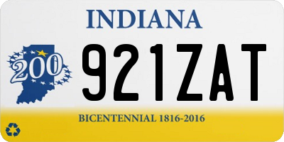 IN license plate 921ZAT