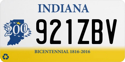IN license plate 921ZBV