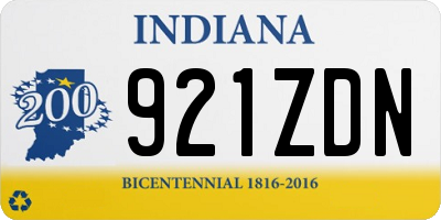 IN license plate 921ZDN