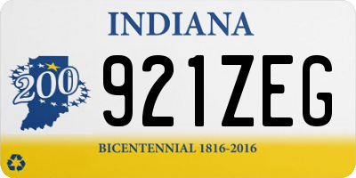 IN license plate 921ZEG