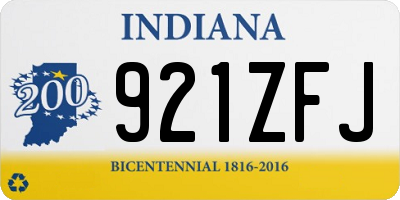 IN license plate 921ZFJ