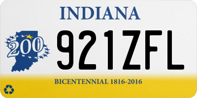 IN license plate 921ZFL