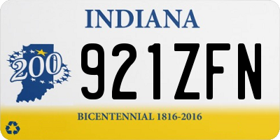 IN license plate 921ZFN