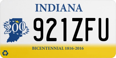 IN license plate 921ZFU