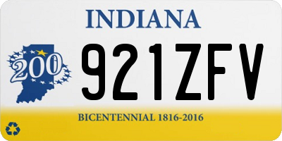 IN license plate 921ZFV