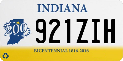IN license plate 921ZIH