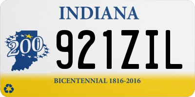 IN license plate 921ZIL