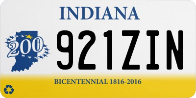 IN license plate 921ZIN