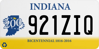 IN license plate 921ZIQ