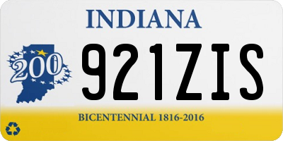IN license plate 921ZIS