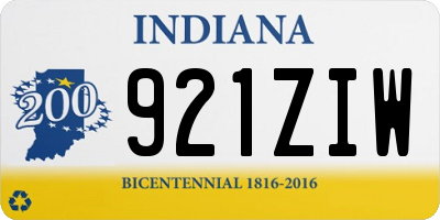 IN license plate 921ZIW