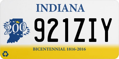 IN license plate 921ZIY