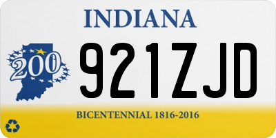 IN license plate 921ZJD