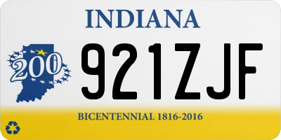 IN license plate 921ZJF