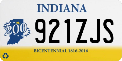 IN license plate 921ZJS