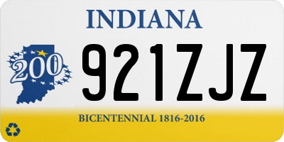 IN license plate 921ZJZ