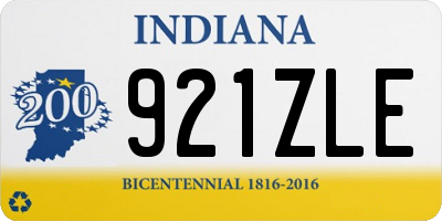 IN license plate 921ZLE