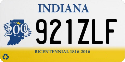 IN license plate 921ZLF