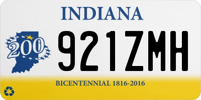 IN license plate 921ZMH