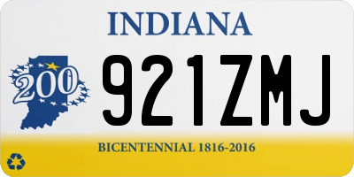 IN license plate 921ZMJ
