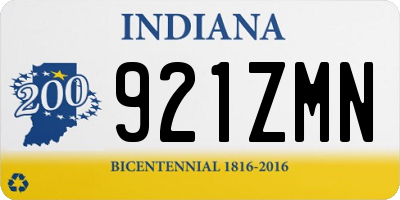 IN license plate 921ZMN