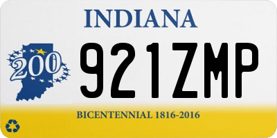 IN license plate 921ZMP