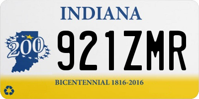 IN license plate 921ZMR