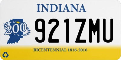 IN license plate 921ZMU