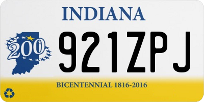 IN license plate 921ZPJ