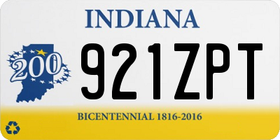 IN license plate 921ZPT