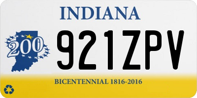 IN license plate 921ZPV