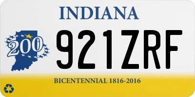 IN license plate 921ZRF