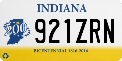 IN license plate 921ZRN