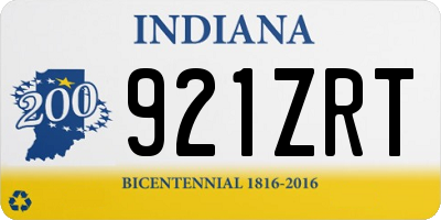 IN license plate 921ZRT