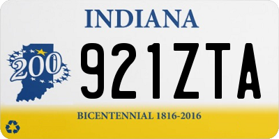 IN license plate 921ZTA