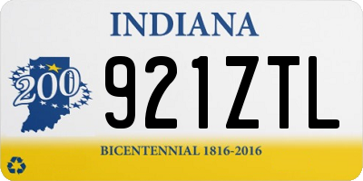 IN license plate 921ZTL