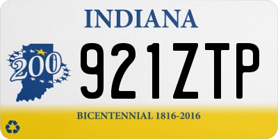 IN license plate 921ZTP