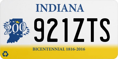 IN license plate 921ZTS