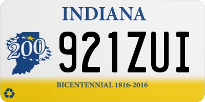 IN license plate 921ZUI