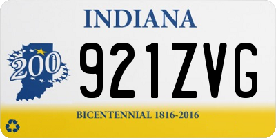 IN license plate 921ZVG