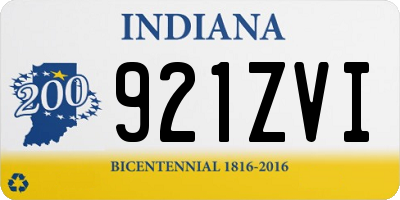 IN license plate 921ZVI