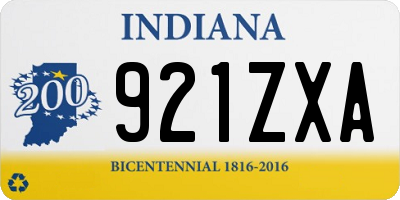 IN license plate 921ZXA
