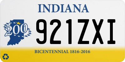 IN license plate 921ZXI
