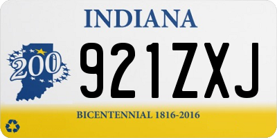 IN license plate 921ZXJ