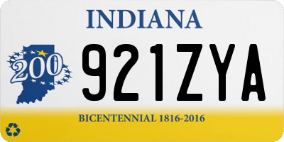 IN license plate 921ZYA