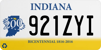 IN license plate 921ZYI