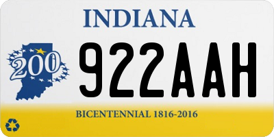 IN license plate 922AAH