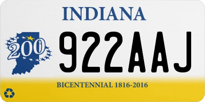 IN license plate 922AAJ